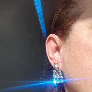 Vintage earrings with sparkling stones